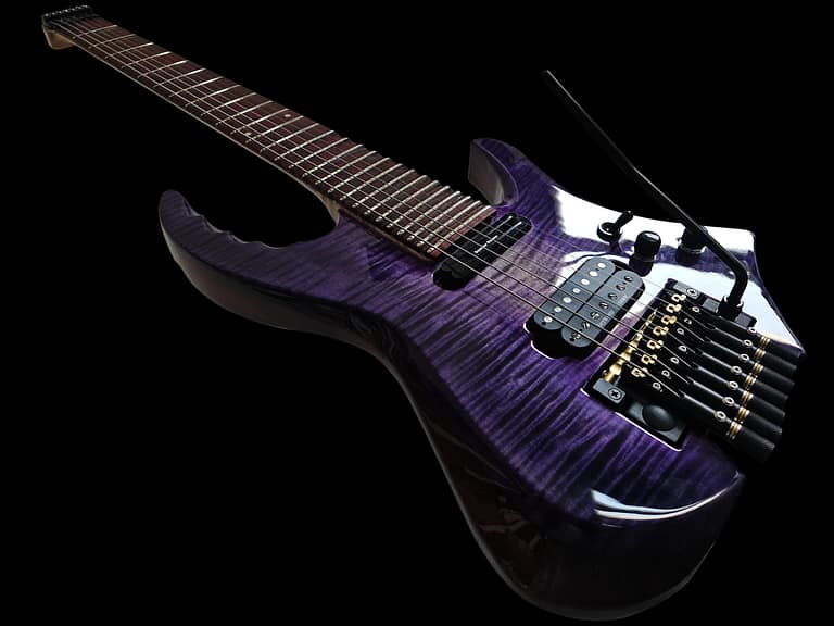 Guitare Mugen 7 cordes headless finition Vernis brillant - Jiyu Guitars